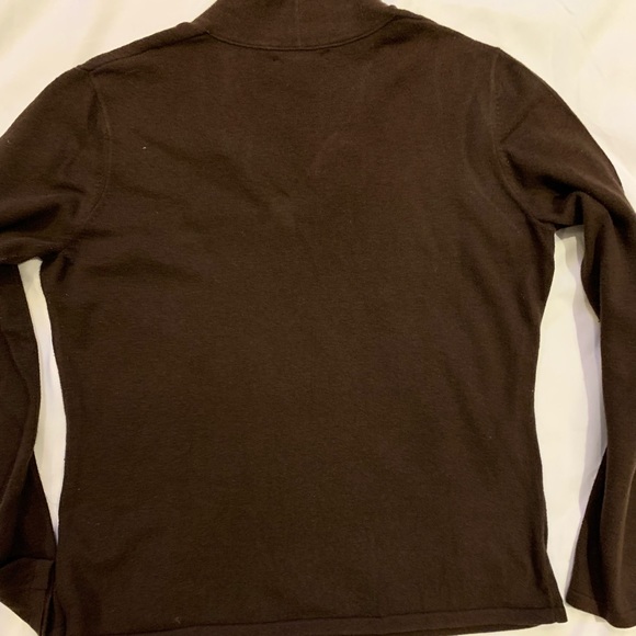 ANNE KLEIN | L | Brown v-neck sweater - Picture 3 of 7